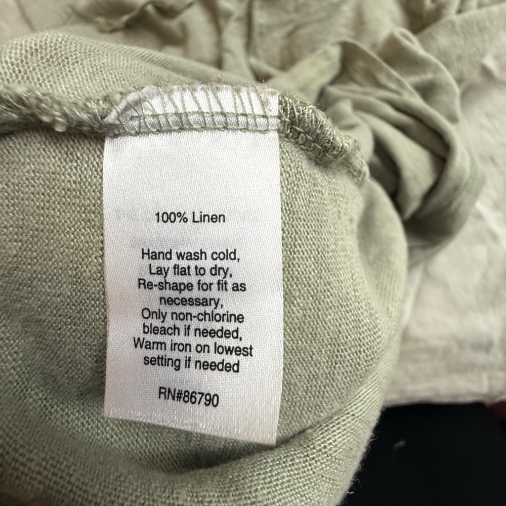 Everyday Light Sage Linen V-Neck Maxi Dress - Picture 3 of 7